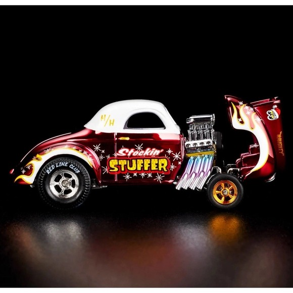 Hot Wheels Red Line Club 2022 Holiday Car 41 Willys Gasser Stockin' Stuffer NIB - Picture 11 of 16